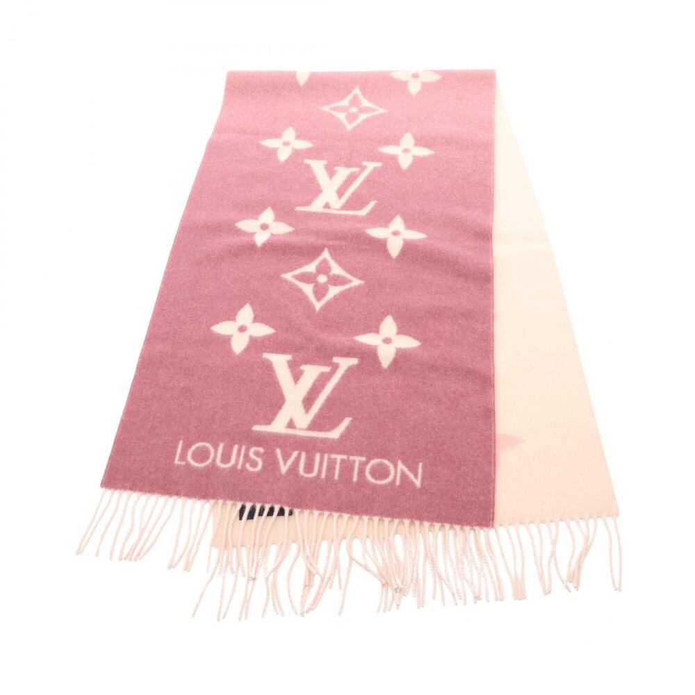 Louis Vuitton Reykjavik Gradient Monogram Cashmere Scarf for Women (Pink/Beige)